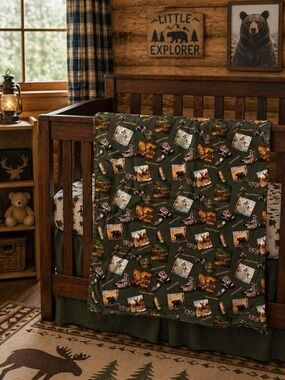 Realtree Baby Blanket Rustic Woodland Camo Nursery Crib Blanket Handmade 29x35